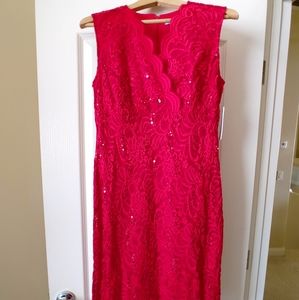 Prosecco Red Lace Dress Size 6